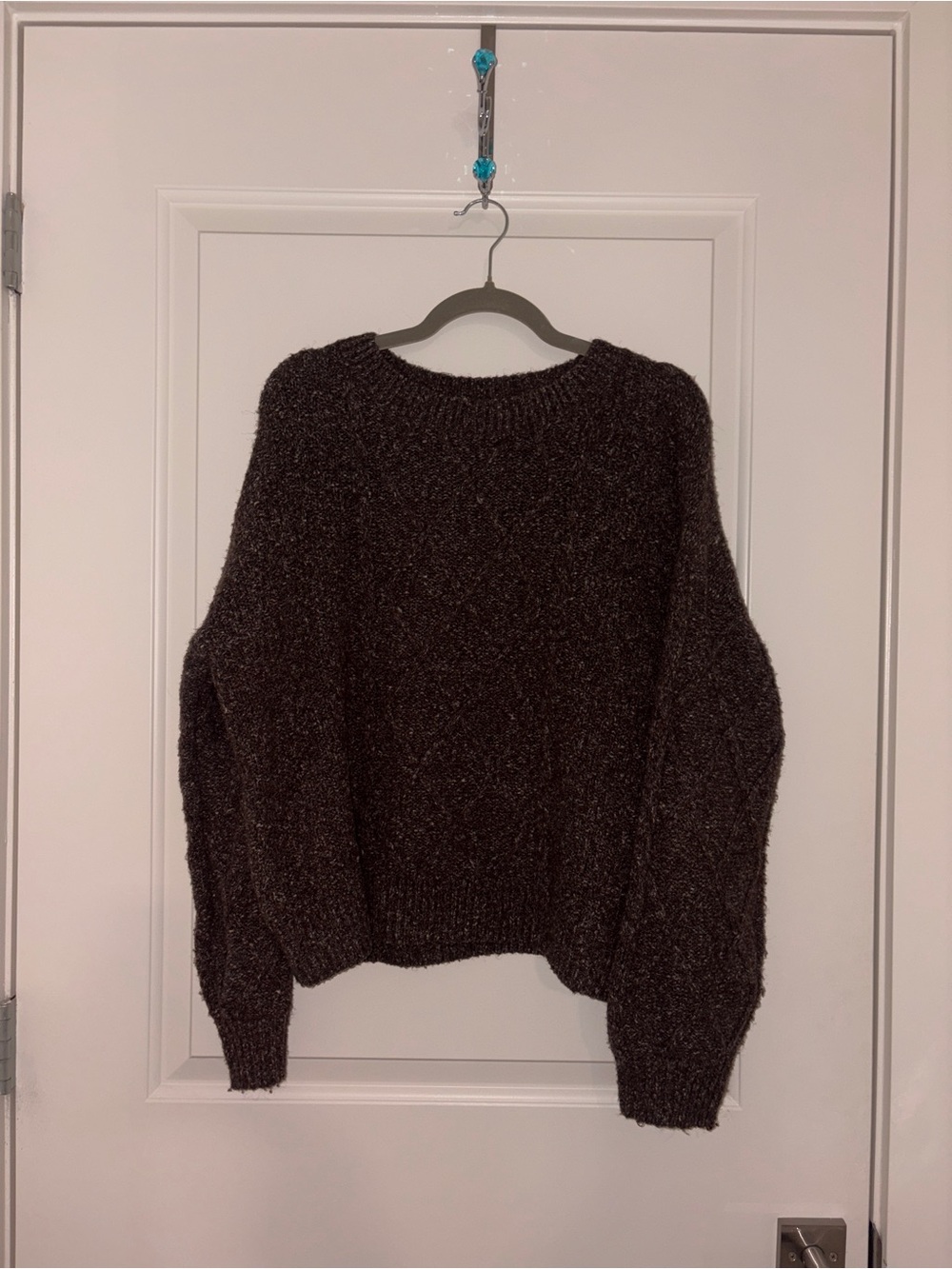 Lucky Brand Women's Crewneck Sweater in Dark Brown